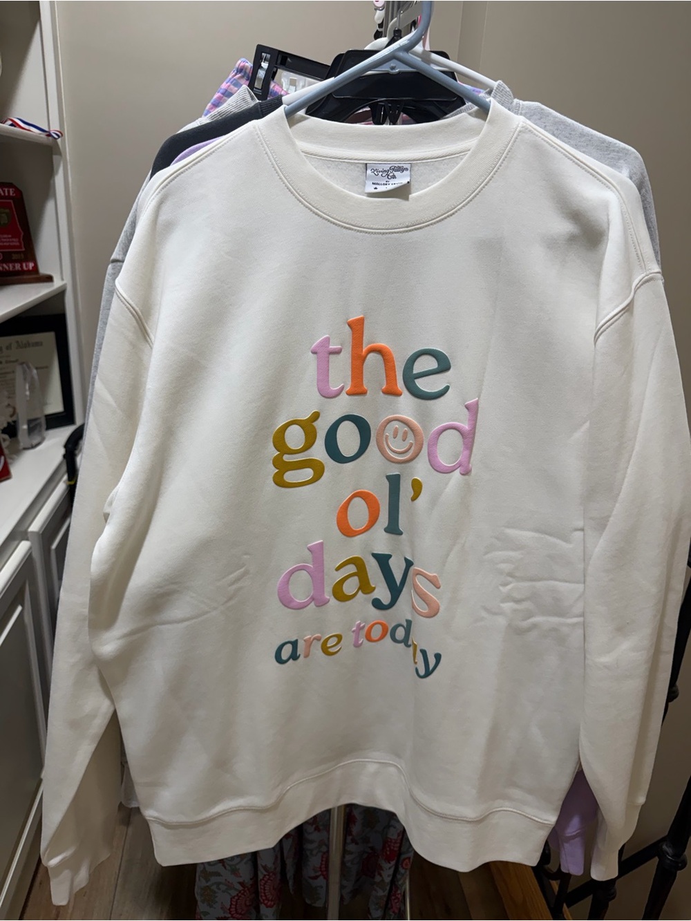 Cream Graphic Crewneck Sweatshirt - The Good Ol' Days